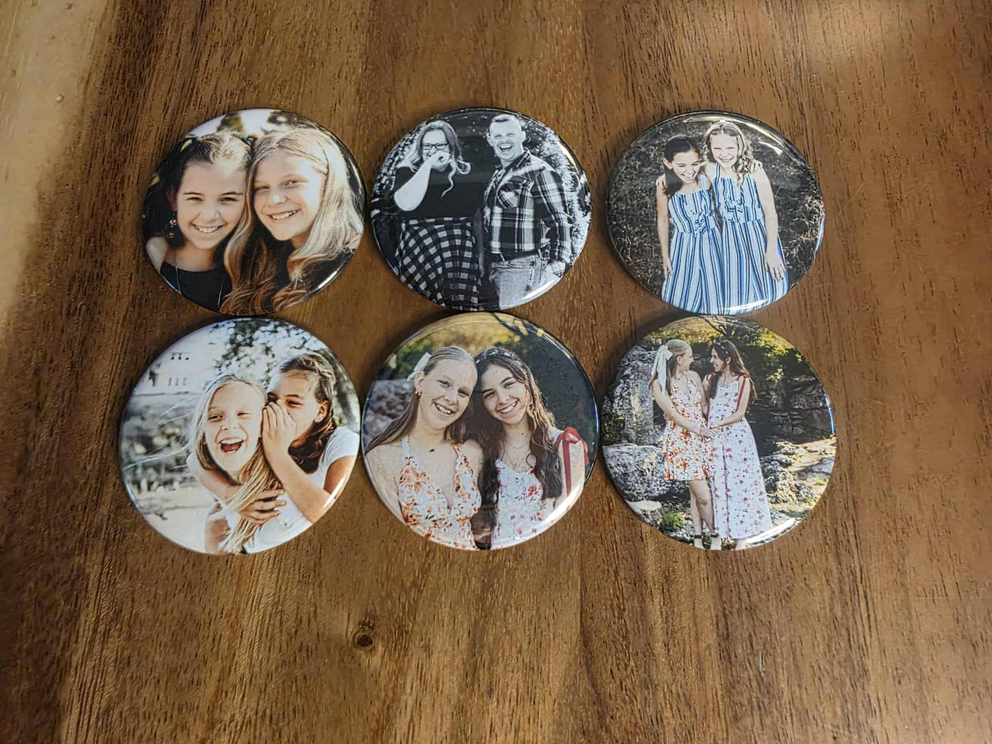 Bundle of 6 Custom Photo Memory Magnets