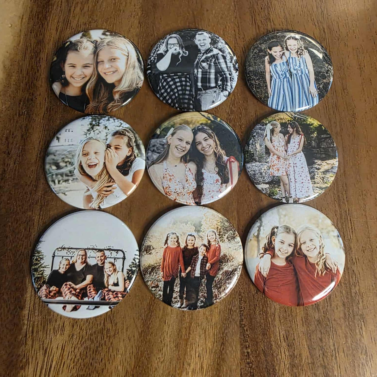 Bundle of 9 Custom Photo Memory Magnets