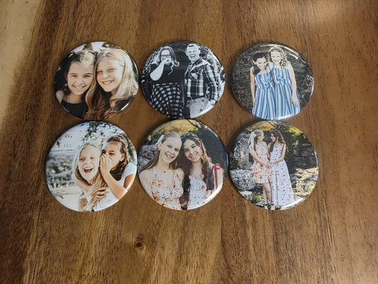 Bundle of 6 Custom Photo Memory Magnets